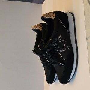 Birdie's Roadrunner Black Suede and Nylon Sneakers Size 10 EUC